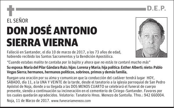 Don Jose Antonio Sierra Vierna