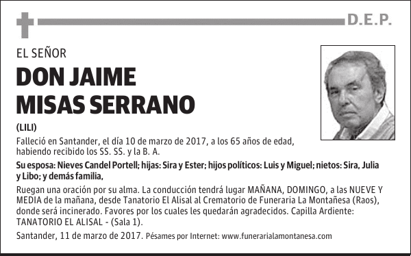 DON JAIME MISAS SERRANO