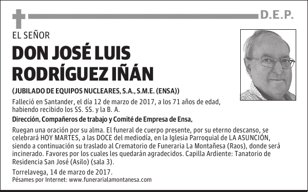 DON JOSÉ LUIS RODRÍGUEZ IÑÁN