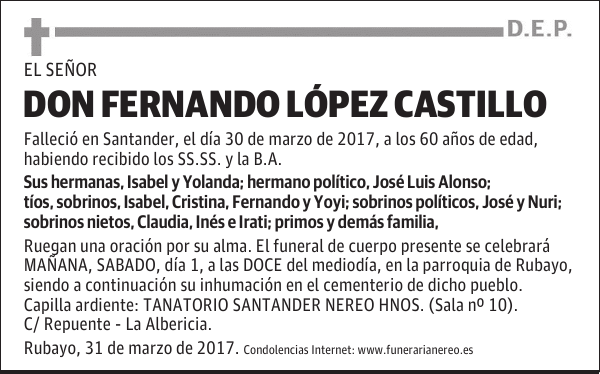 DON FERNANDO LOPEZ CASTILLO