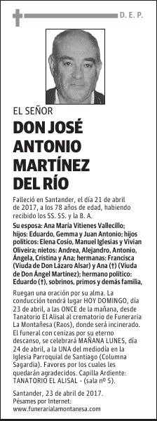 DON JOSÉ ANTONIO MARTÍNEZ DEL RÍO