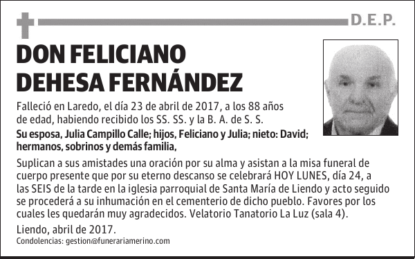 DON FELICIANO DEHESA FERNÁNDEZ