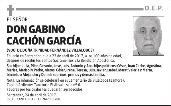 DON GABINO CACHÓN GARCÍA