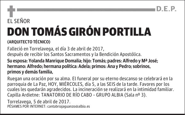 DON TOMAS GIRÓN PORTILLA