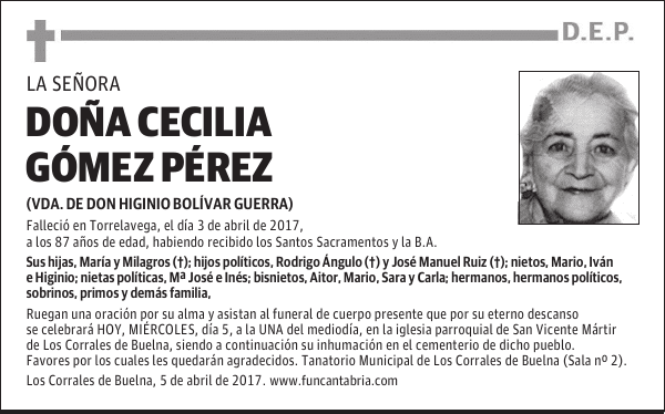 Doña Cecilia Gómez Pérez