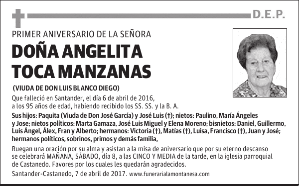 DOÑA ANGELITA TOCA MANZANAS