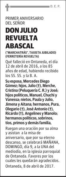 DON JULIO REVUELTA ABASCAL