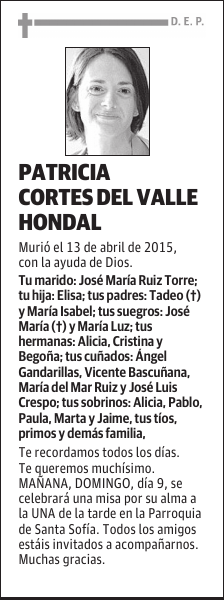 PATRICIA CORTES DEL VALLE