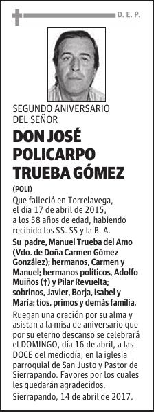 DON JOSÉ POLICARPO TRUEBA GÓMEZ