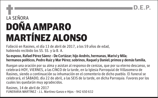 DÑA. AMPARO MARTÍNEZ ALONSO