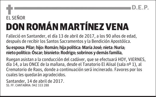 DON ROMÁN MARTÍNEZ VENA