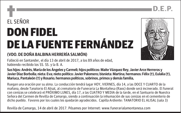 DON FIDEL DE LA FUENTE FERNÁNDEZ
