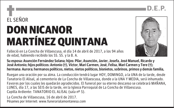 DON NICANOR MARTÍNEZ QUINTANA