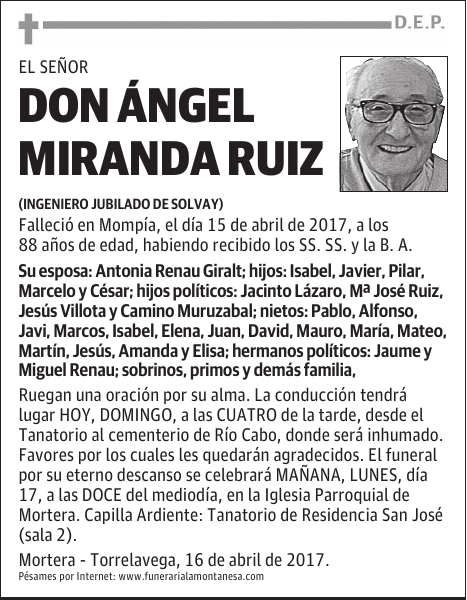 DON ÁNGEL MIRANDA RUIZ