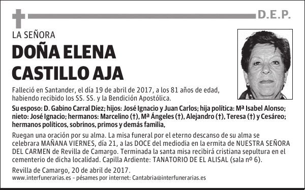 DOÑA ELENA CASTILLO AJA