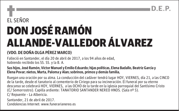 DON JOSE RAMÓN ALLANDE-VALLEDOR ALVAREZ
