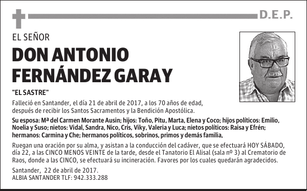 DON ANTONIO FERNÁNDEZ GARAY