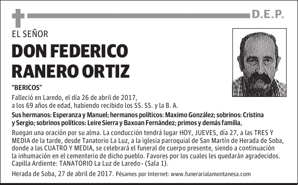 DON FEDERICO RANERO ORTIZ