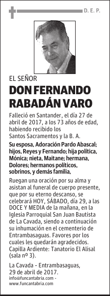Don Fernando Rabadán Varo