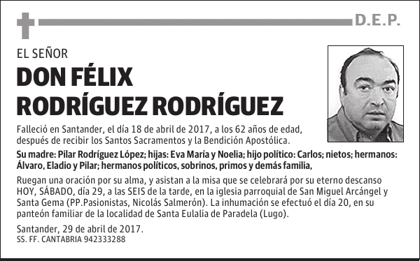 DON FÉLIX RODRÍGUEZ RODRÍGUEZ