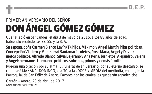 DON ÁNGEL GÓMEZ GÓMEZ