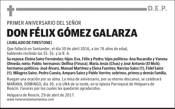 DON FÉLIX GÓMEZ GALARZA