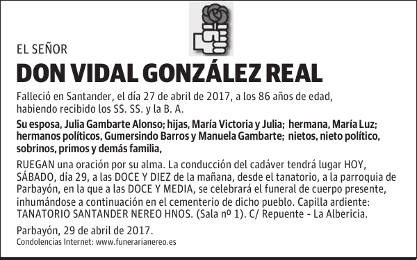 DON VIDAL GONZÁLEZ REAL