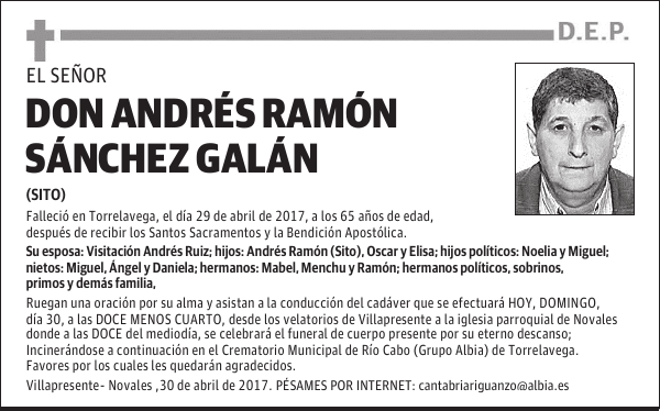 DON ANDRÉS RAMÓN SÁNCHEZ GALÁN