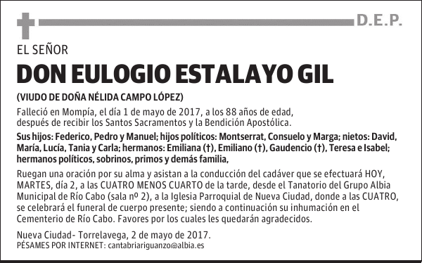 DON EULOGIO ESTALAYO GIL
