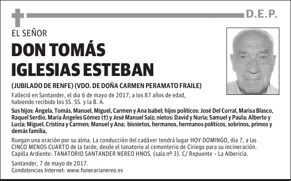 DON TOMÁS IGLESIAS ESTEBAN