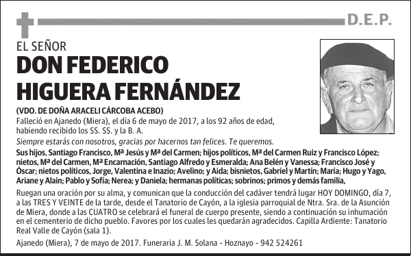 DON FEDERICO HIGUERA FERNÁNDEZ