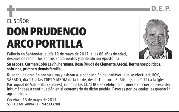 DON PRUDENCIO ARCO PORTILLA