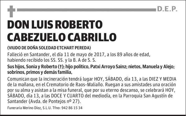 DON LUIS ROBERTO CABEZUELO CABRILLO