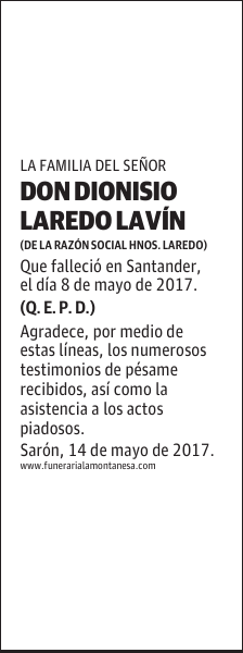 DON DIONISIO LAREDO LAVÍN