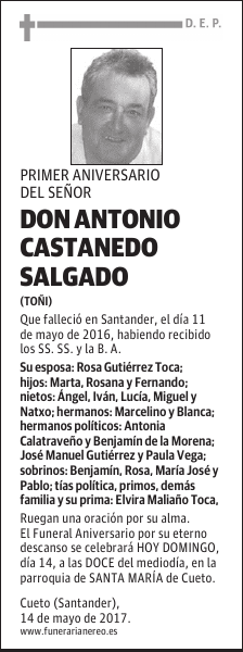 DON ANTONIO CASTANEDO SALGADO