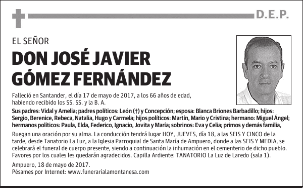 DON JOSE JAVIER GÓMEZ FERNÁNDEZ