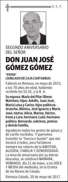 DON JUAN JOSÉ GÓMEZ GÓMEZ