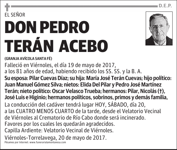 DON PEDRO TERÁN ACEBO