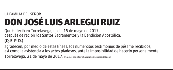 DON JOSÉ LUIS ARLEGUI RUIZ