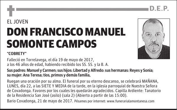 DON FRANCISCO MANUEL SOMONTE CAMPOS