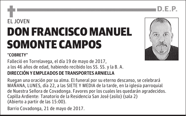 DON FRANCISCO MANUEL SOMONTE CAMPOS