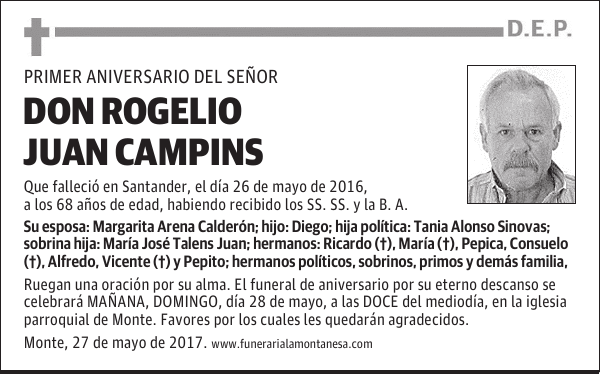 DON ROGELIO JUAN CAMPINS