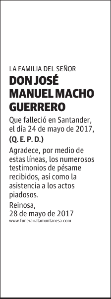 DON JOSÉ MANUEL MACHO GUERRERO