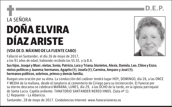 DOÑA ELVIRA DIAZ ARISTE