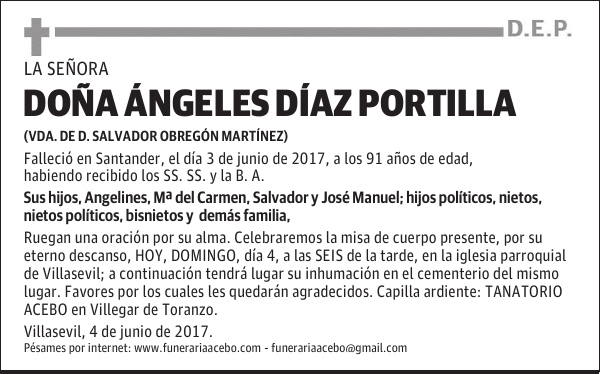 Doña Ángeles Díaz Portilla