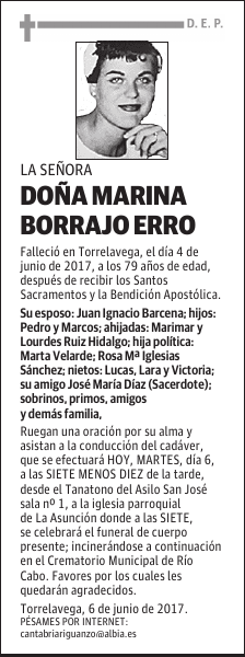 DOÑA MARINA BORRAJO ERRO