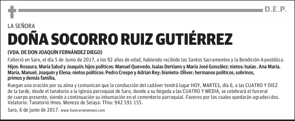 Doña Socorro Ruiz Gutiérrez