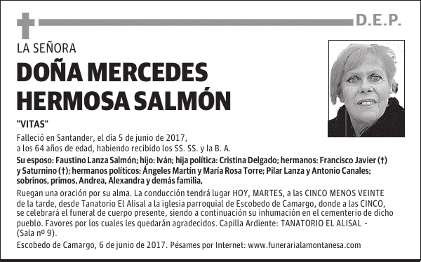 DOÑA MERCEDES HERMOSA SALMÓN