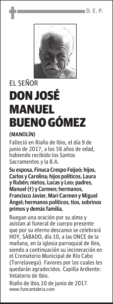 Don José Manuel Bueno Gómez