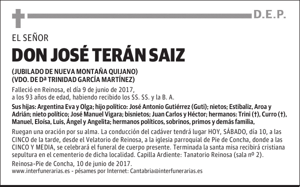 D. JOSÉ TERAN SAIZ